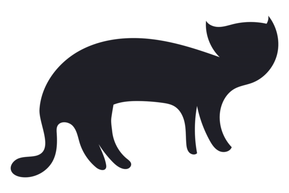 Download Black Cat Silhouette. Kitten Shape. Pet - Shape Collection