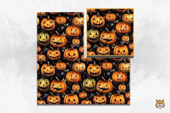 Download Ghoulish Pumpkin Seamless Pattern - Premium Resources