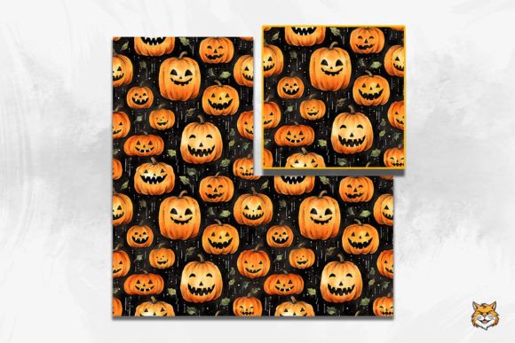 Download Ghoulish Pumpkin Seamless Pattern - Premium Resources