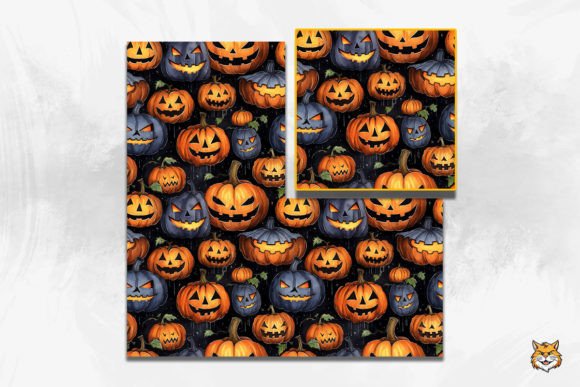 Download Ghoulish Pumpkin Seamless Pattern - Premium Resources