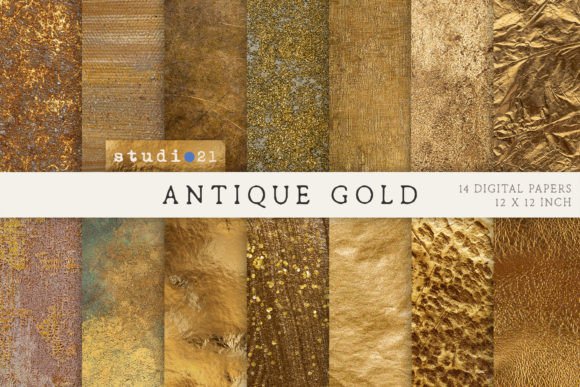 Download Antique Gold Digital Textures, Aged Gold - Digital textures Collection
